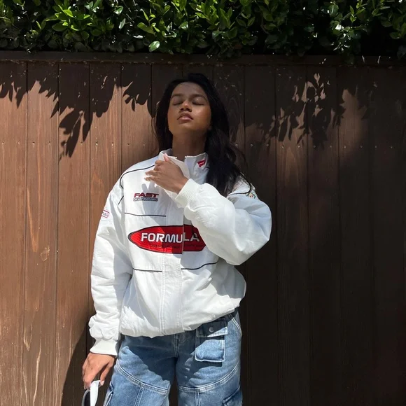 White Formula 1 Racing Jacket - Picture 2 of 4